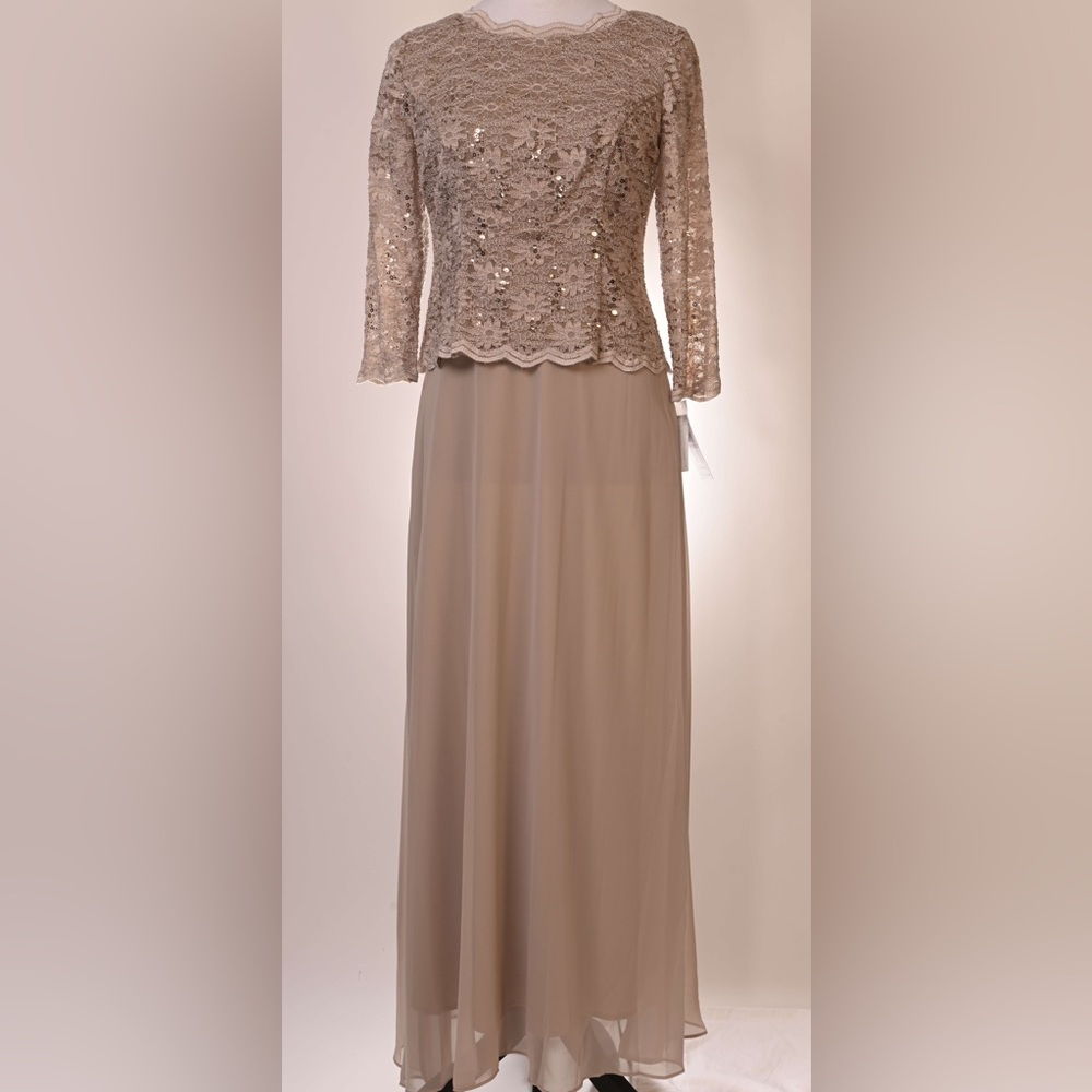 Alex Evenings Sequined Lace Gown